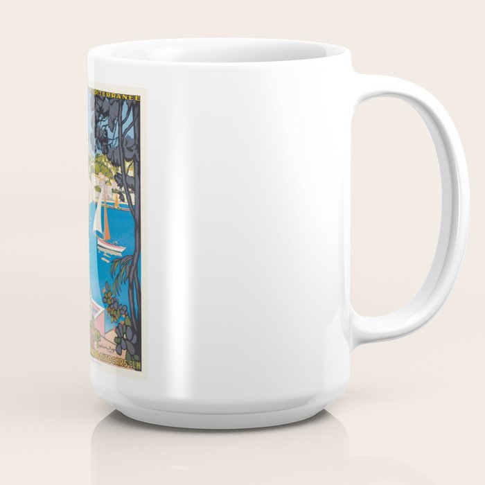 1926 FRANCE Summer On The Cote D'Azur Travel Poster Coffee Mug
