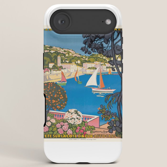 1926 FRANCE Summer On The Cote D'Azur Travel Poster iPhone Case