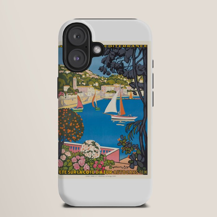 1926 FRANCE Summer On The Cote D'Azur Travel Poster iPhone Case
