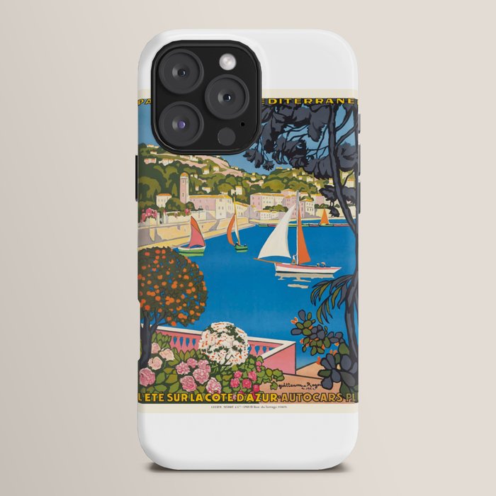 1926 FRANCE Summer On The Cote D'Azur Travel Poster iPhone Case