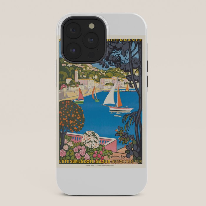 1926 FRANCE Summer On The Cote D'Azur Travel Poster iPhone Case