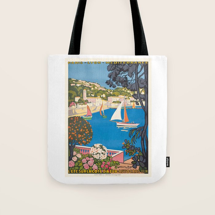1926 FRANCE Summer On The Cote D'Azur Travel Poster Tote Bag