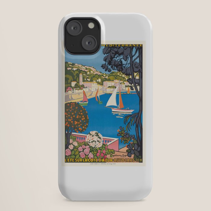 1926 FRANCE Summer On The Cote D'Azur Travel Poster iPhone Case