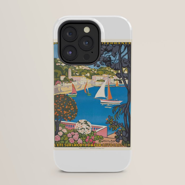1926 FRANCE Summer On The Cote D'Azur Travel Poster iPhone Case