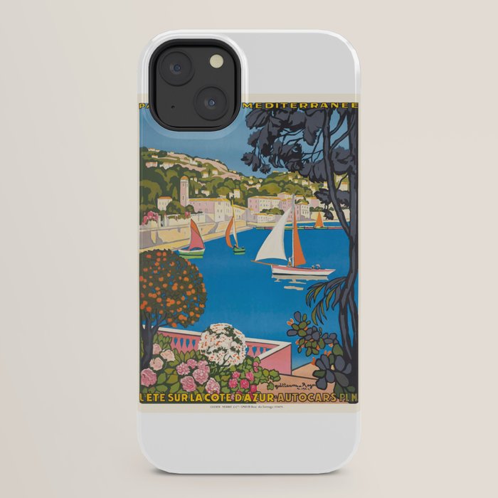 1926 FRANCE Summer On The Cote D'Azur Travel Poster iPhone Case