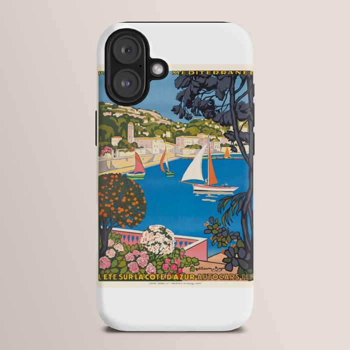 1926 FRANCE Summer On The Cote D'Azur Travel Poster iPhone Case