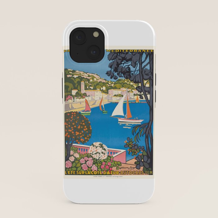 1926 FRANCE Summer On The Cote D'Azur Travel Poster iPhone Case