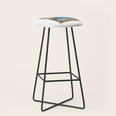1926 FRANCE Summer On The Cote D'Azur Travel Poster Stool