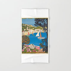 1926 FRANCE Summer On The Cote D'Azur Travel Poster Bath Towel