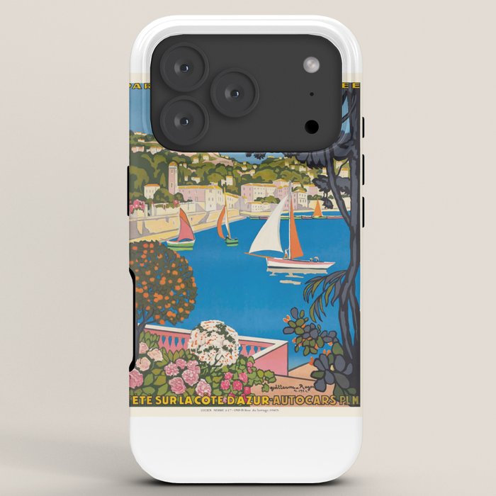 1926 FRANCE Summer On The Cote D'Azur Travel Poster iPhone Case
