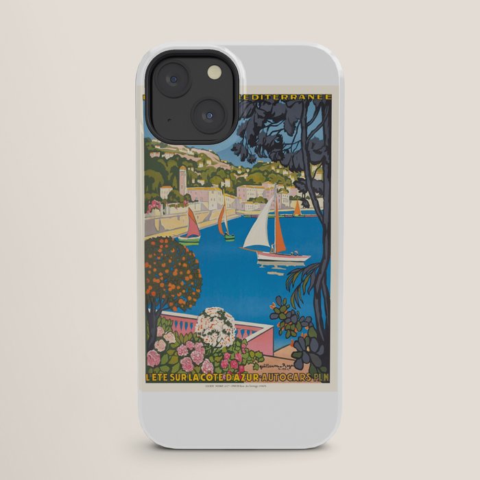 1926 FRANCE Summer On The Cote D'Azur Travel Poster iPhone Case