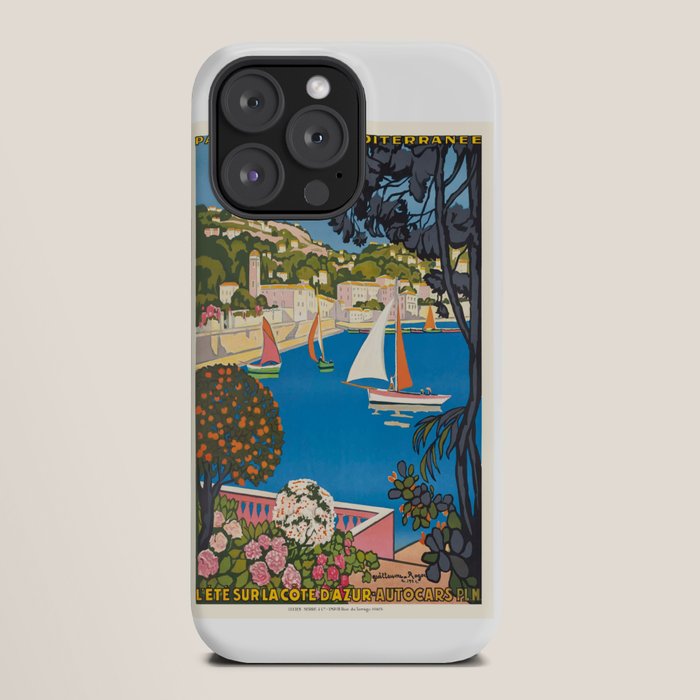 1926 FRANCE Summer On The Cote D'Azur Travel Poster iPhone Case
