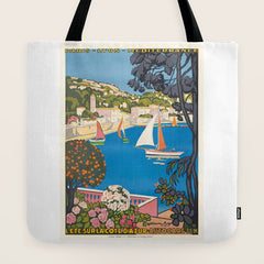 1926 FRANCE Summer On The Cote D'Azur Travel Poster Tote Bag