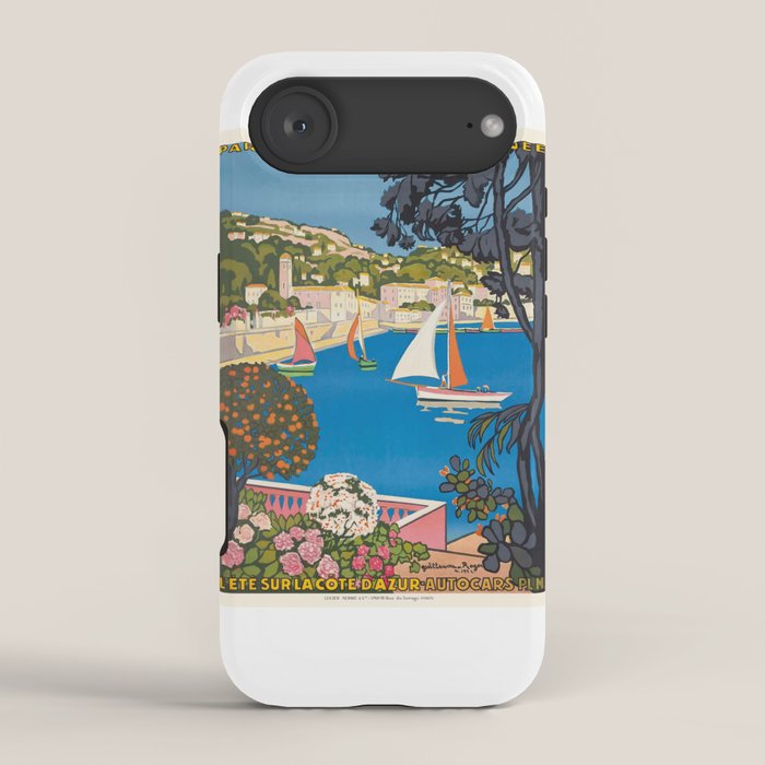 1926 FRANCE Summer On The Cote D'Azur Travel Poster iPhone Case