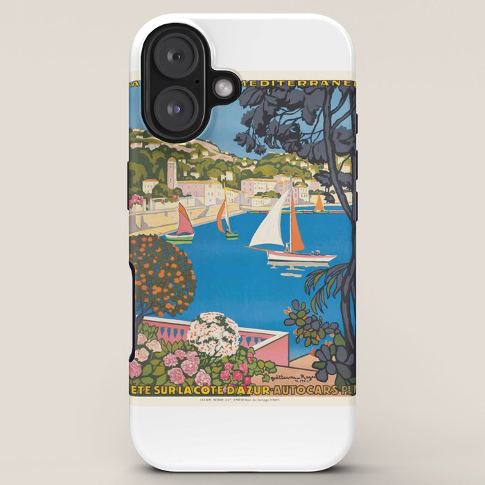 1926 FRANCE Summer On The Cote D'Azur Travel Poster iPhone Case