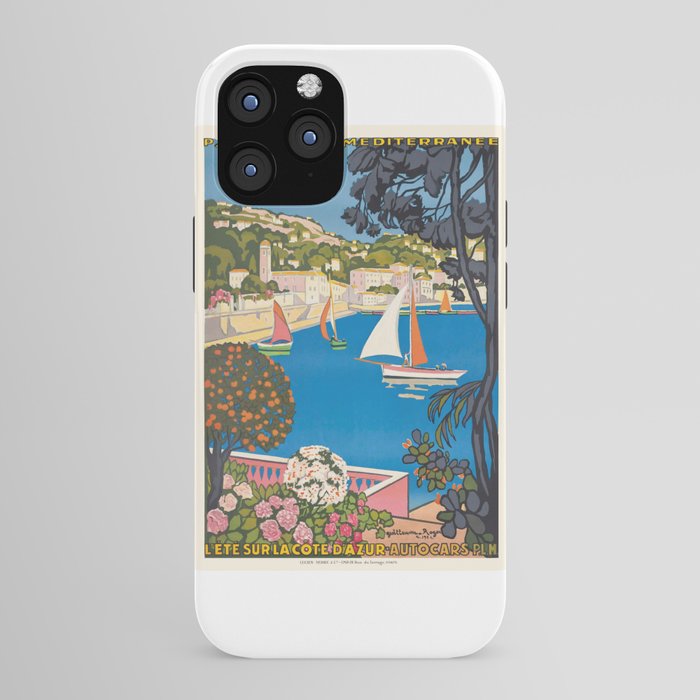 1926 FRANCE Summer On The Cote D'Azur Travel Poster iPhone Case