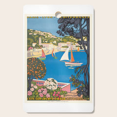 1926 FRANCE Summer On The Cote D'Azur Travel Poster Cutting Board