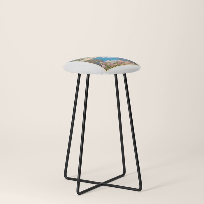 1926 FRANCE Summer On The Cote D'Azur Travel Poster Stool