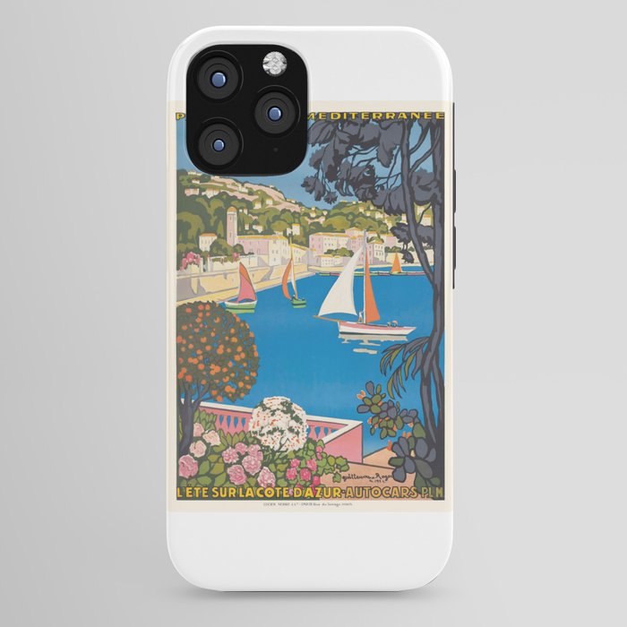 1926 FRANCE Summer On The Cote D'Azur Travel Poster iPhone Case