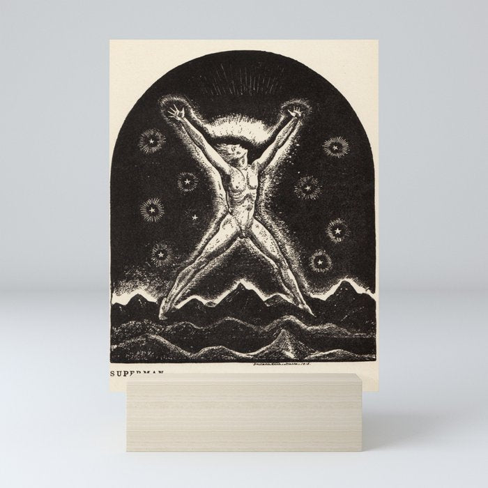 "Superman" by Rockwell Kent (1919) Mini Art Print