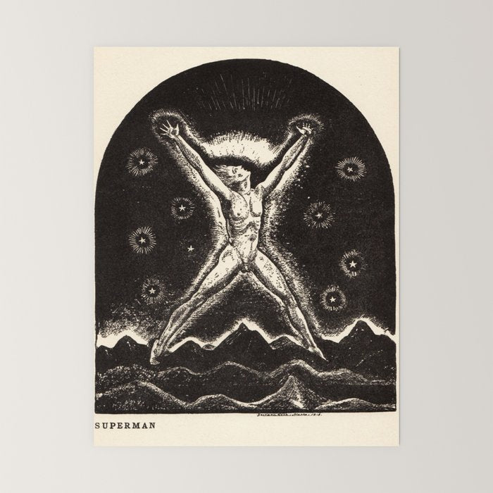 "Superman" by Rockwell Kent (1919) Mini Art Print