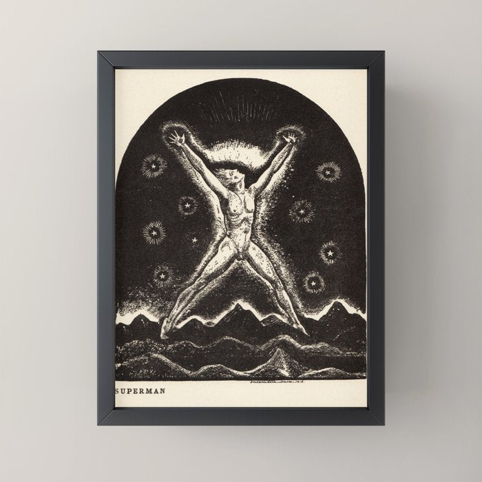 "Superman" by Rockwell Kent (1919) Mini Art Print