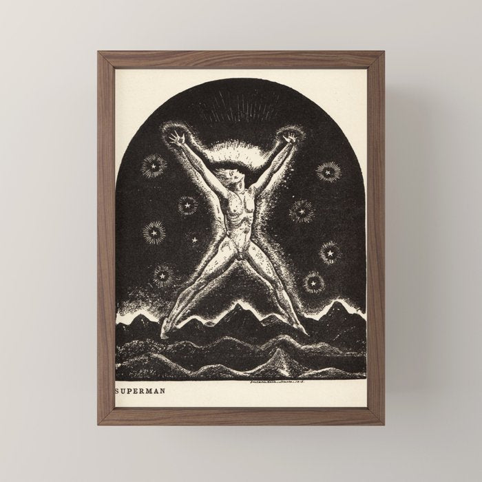 "Superman" by Rockwell Kent (1919) Mini Art Print