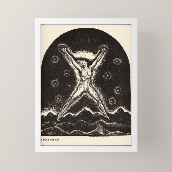 "Superman" by Rockwell Kent (1919) Mini Art Print