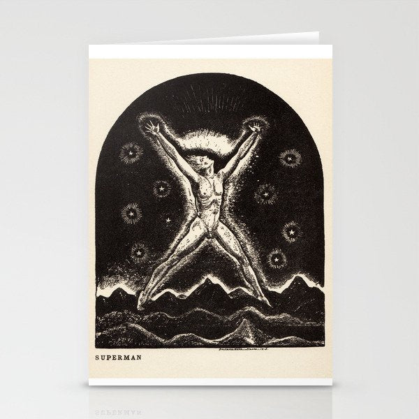 "Superman" by Rockwell Kent (1919) Stationery Card