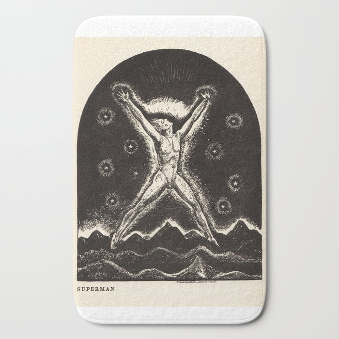 "Superman" by Rockwell Kent (1919) Bath Mat
