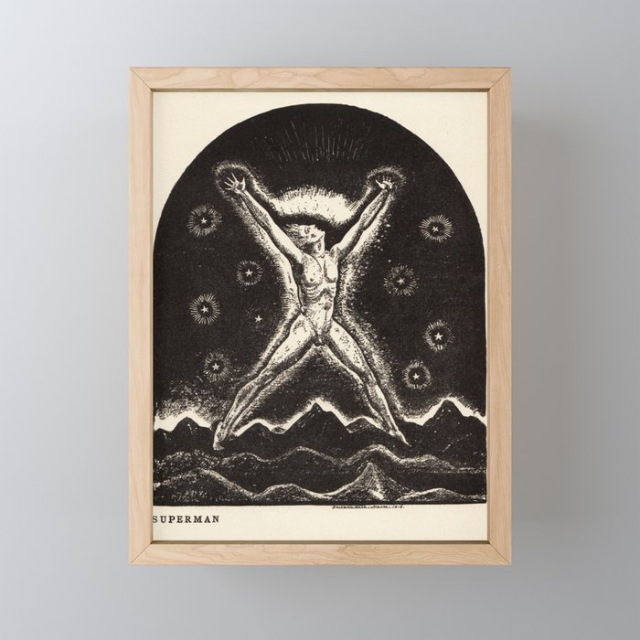 "Superman" by Rockwell Kent (1919) Mini Art Print