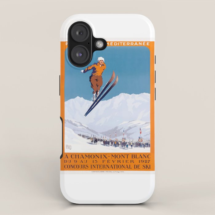 1927 Chamonix - Mont Blanc France Ski Championship Poster iPhone Case