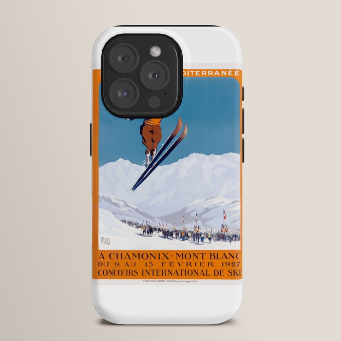 1927 Chamonix - Mont Blanc France Ski Championship Poster iPhone Case