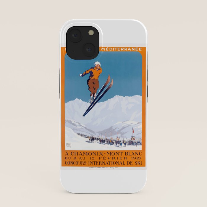 1927 Chamonix - Mont Blanc France Ski Championship Poster iPhone Case