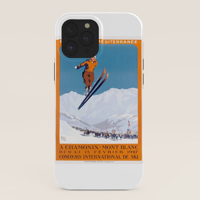 1927 Chamonix - Mont Blanc France Ski Championship Poster iPhone Case