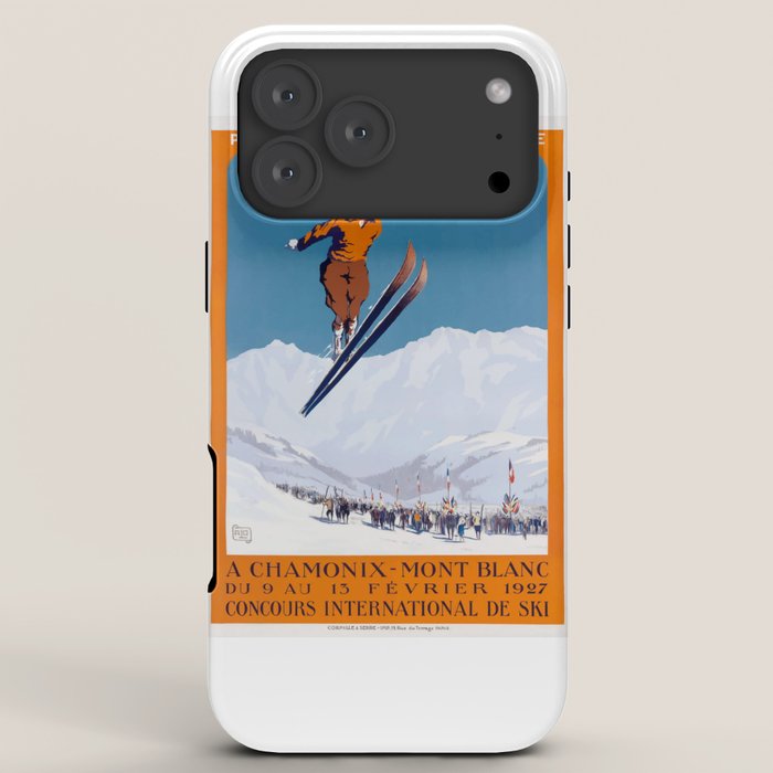 1927 Chamonix - Mont Blanc France Ski Championship Poster iPhone Case