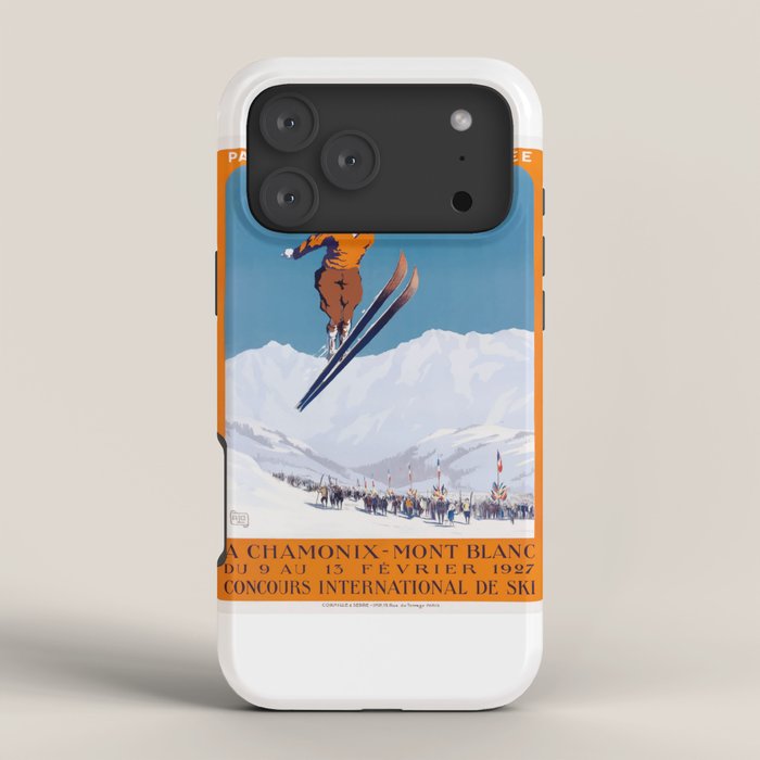 1927 Chamonix - Mont Blanc France Ski Championship Poster iPhone Case