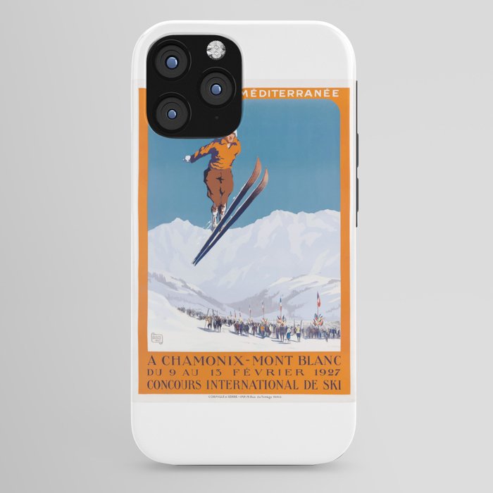 1927 Chamonix - Mont Blanc France Ski Championship Poster iPhone Case