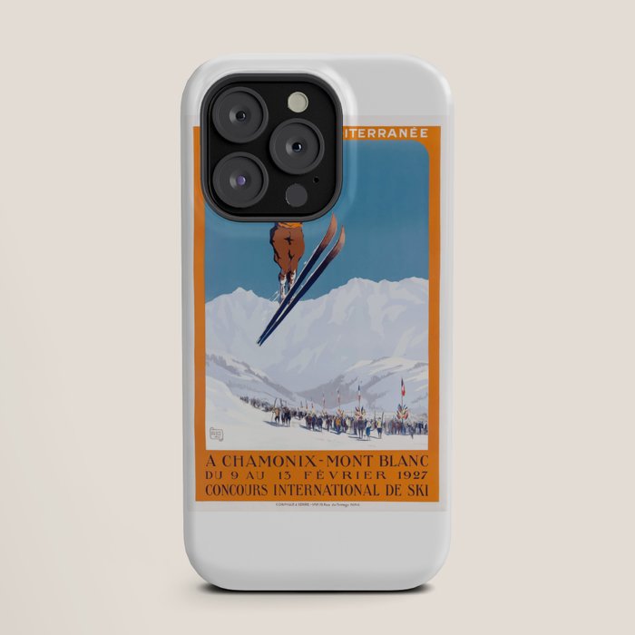 1927 Chamonix - Mont Blanc France Ski Championship Poster iPhone Case