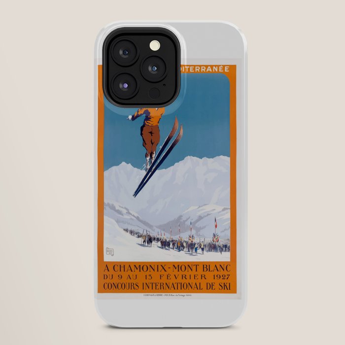 1927 Chamonix - Mont Blanc France Ski Championship Poster iPhone Case