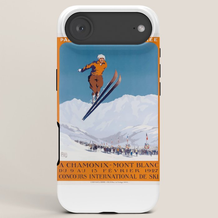 1927 Chamonix - Mont Blanc France Ski Championship Poster iPhone Case