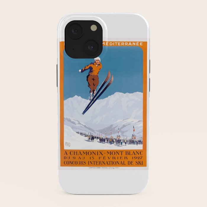 1927 Chamonix - Mont Blanc France Ski Championship Poster iPhone Case