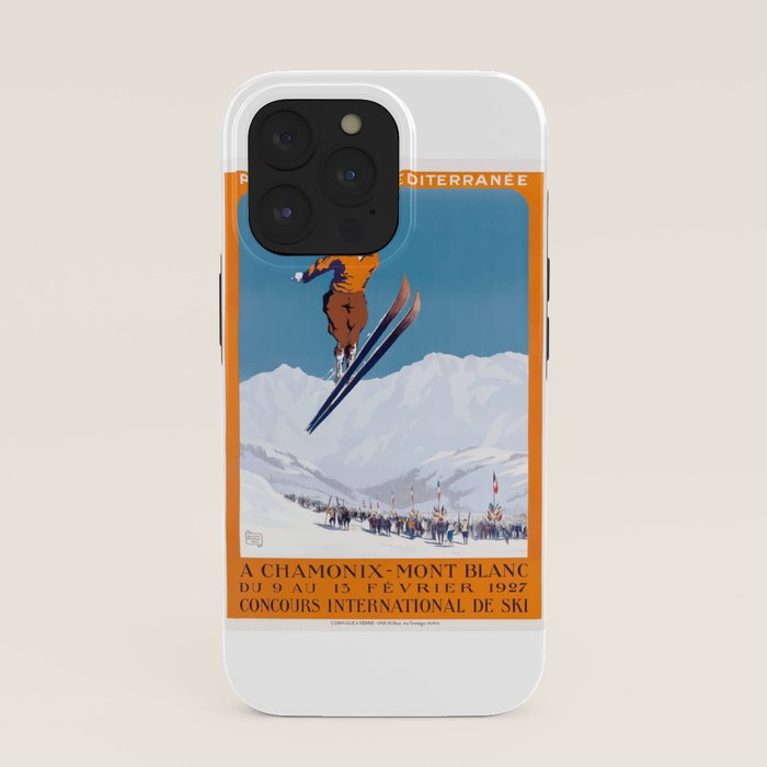 1927 Chamonix - Mont Blanc France Ski Championship Poster iPhone Case