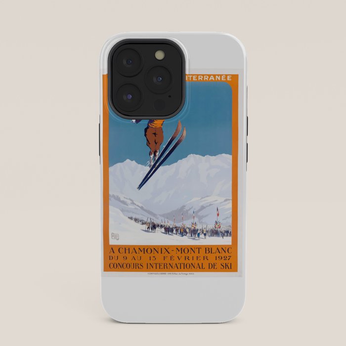 1927 Chamonix - Mont Blanc France Ski Championship Poster iPhone Case