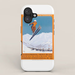 1927 Chamonix - Mont Blanc France Ski Championship Poster iPhone Case