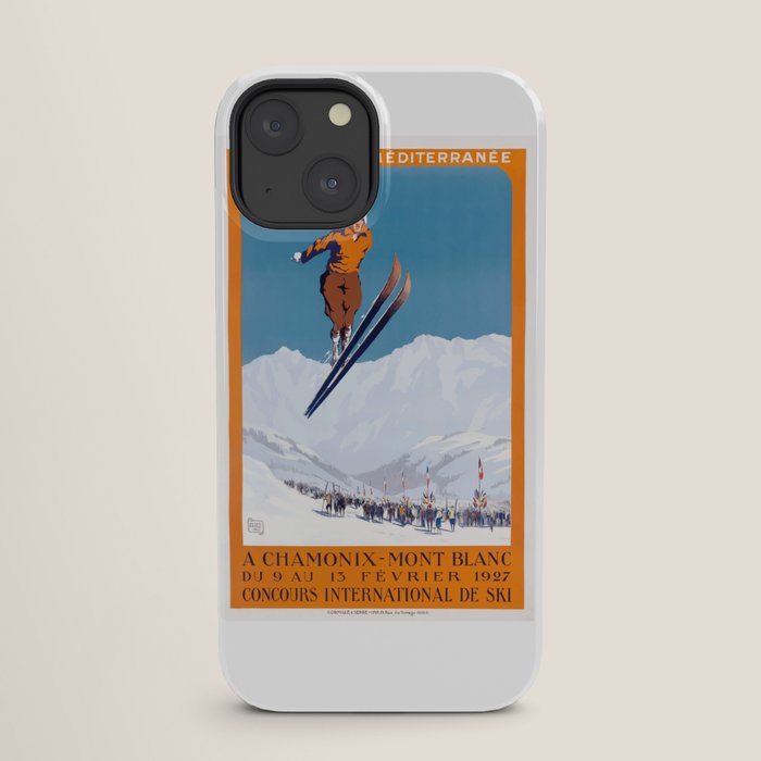 1927 Chamonix - Mont Blanc France Ski Championship Poster iPhone Case