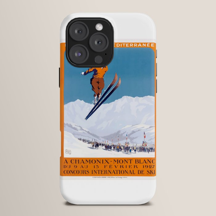1927 Chamonix - Mont Blanc France Ski Championship Poster iPhone Case