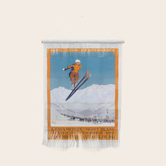 1927 Chamonix - Mont Blanc France Ski Championship Poster Wall Hanging