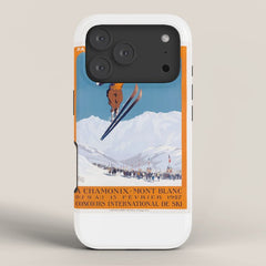 1927 Chamonix - Mont Blanc France Ski Championship Poster iPhone Case