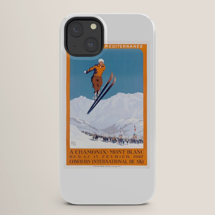 1927 Chamonix - Mont Blanc France Ski Championship Poster iPhone Case
